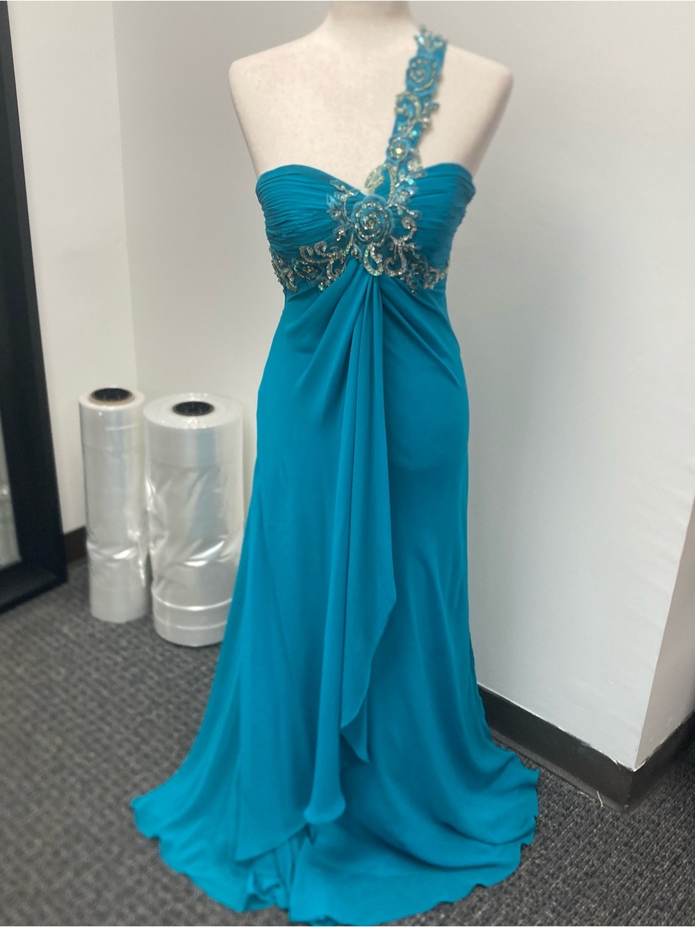 Vintage Y2K Beaded Glam Prom Dress
